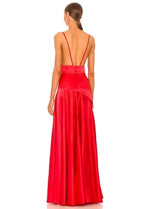 Bronx and Banco x REVOLVE Leo Maxi Dress in Red. Size S. Also in M, XL.