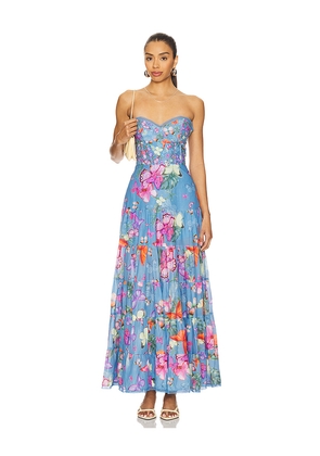 Charo Ruiz Ibiza Danny Long Dress in Blue. Size XS. Also in S, M, L.