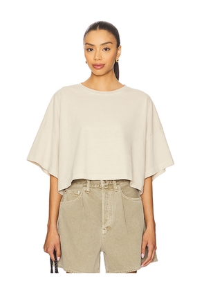 AGOLDE Arli Tee in Beige. Size XL. Also in S.