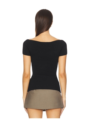 DL1961 Heart Knit Top in Black. Size M. Also in S, XS, L.