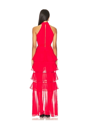 ELLIATT Lilja Halter Neck Maxi Dress in Red. Size S. Also in XXL.