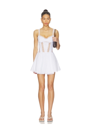 Charo Ruiz Ibiza Gardenia Short Dress in White. Size S. Also in XS, M, L, XL.