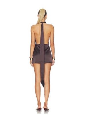 Casona La Perlita Dress in Chocolate. Size S. Also in M, L.