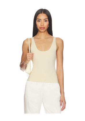 EAVES Marlisse Structured Knit Tank in Cream. Size XS. Also in XXS, S, M, L, XL.
