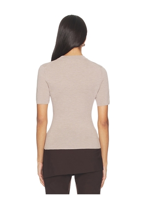 EAVES Lorita Knit Top in Taupe. Size XS. Also in XXS, S, M, L, XL.