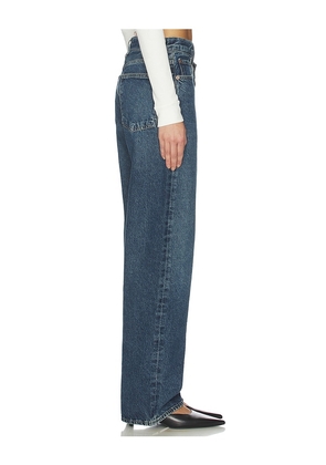 AGOLDE Arc Criss Cross Jeans in Blue. Size 24. Also in 25, 26, 33, 34.