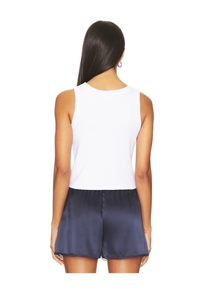 Darlin Signature Tank Top in White. Size XL. Also in L.