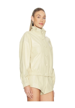 Dodiee Kate Leather Bomber in Yellow. Size S. Also in L.
