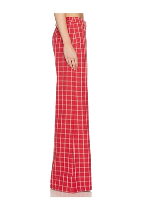 Amanda Uprichard Saddler Pants in Red. Size S. Also in L, XL, XS.