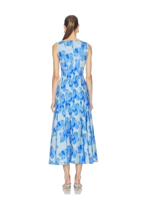 Clea Charlie Pleat Dress in Blue. Size M. Also in XS, S.
