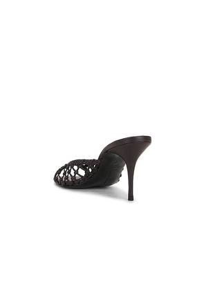 BLACK SUEDE STUDIO Peach 80 Mule in Chocolate. Size 36. Also in 36.5, 37, 38, 39, 39.5, 40, 41.