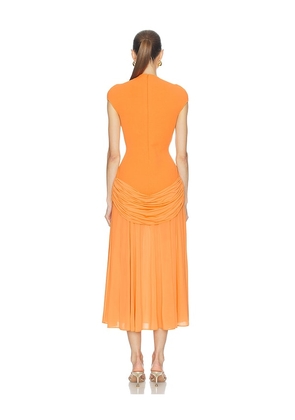 ET OCHS Nola Knit Combo Dress in Tangerine. Size XS. Also in L, M, S.