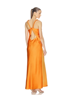 ET OCHS Tatum Gown in Tangerine. Size 0. Also in 2, 4, 6, 8, 10.