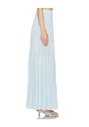 Camila Coelho Yara Maxi Skirt in Blue. Size XS. Also in XXS, S, M, L.