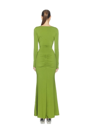 GUIZIO Liora Long Sleeve Dress in Green. Size XXS. Also in XS, S, M.