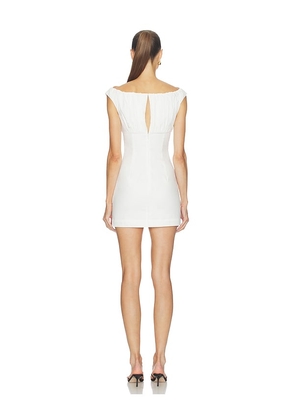Camila Coelho Dalia Mini Dress in Ivory. Size XS. Also in XXS, S, M, L, XL.