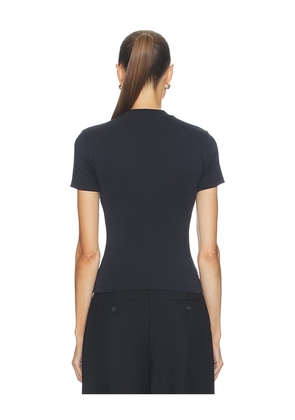 EAVES Bonnie High Neck Baby Tee in Black. Size XS. Also in M, S, XL, XXS.