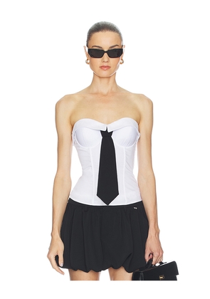Aniye By Sandy Bustier Top in White. Size XXS. Also in XS, S, M, L.