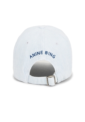 ANINE BING Jeremy Baseball Cap in Baby Blue.