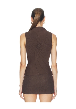 Cult Gaia Micah Top in Brown. Size XXS. Also in XS, S, M, XL.
