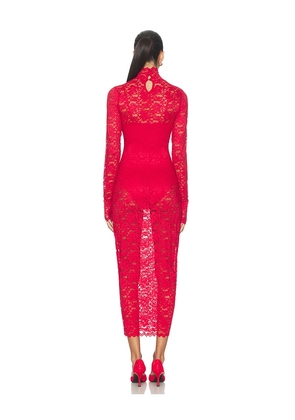 AFRM Joysel Silken Lace Dress in Red. Size S. Also in XXS, XS.