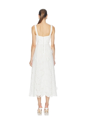 Bardot Adaline Broderie Midi Dress in White. Size 2. Also in 4, 8, 10.