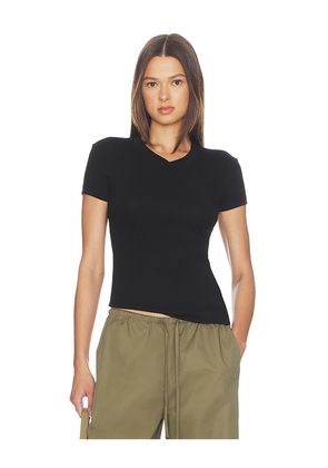 COTTON CITIZEN The Seoul V-neck Tee in Black. Size XS. Also in S, M, L.