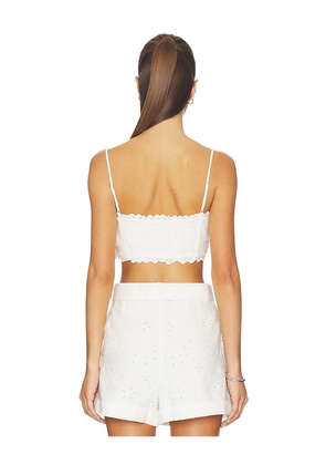 HEMANT AND NANDITA Bandeau Top in White. Size S. Also in XL, XXL.