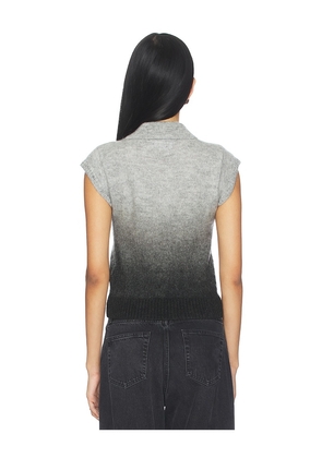 ALIGNE Lexi Knitted Polo Top in Grey. Size 10. Also in 4, 6, 8.