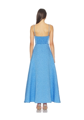 ELLIATT Briallen Textured Gown in Blue. Size XS. Also in S, M, XL.