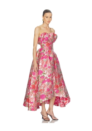 ELLIATT Floralie Strapless Gown in Blush. Size XS. Also in M, XL.