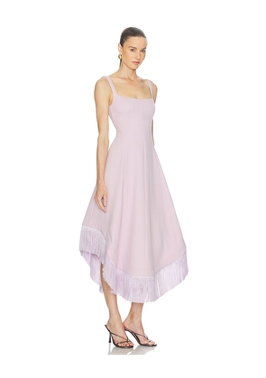 Clea Emine Fringe Hem Dress in Lavender. Size XS. Also in S, M, L.