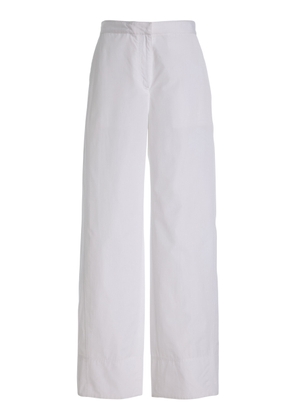 Toteme Twisted Seam Cotton Wide-Leg Pants - Moda Operandi