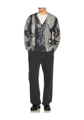 Deva States Marble Mohair Knit Cardigan in Grey. Size M. Also in S, L, XL/1X.