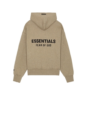 Fear of God ESSENTIALS Classic Fit Fleece Hoodie in Neutral. Size XS. Also in S, M, L, XL/1X, XXL/2X.