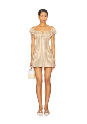 Frankies Bikinis X Bella Hadid Mustang Mini Dress in Brown. Size XS. Also in L.