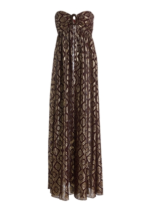 Alexis Izza Strapless Metallic Jacquard Top - Moda Operandi