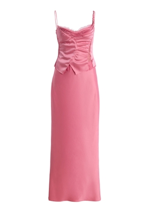 Alejandra Alonso Rojas Hand-Draped Satin Bustier Dress - Moda Operandi