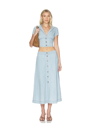 Free People Easy Does It Set in Blue. Size S. Also in M.