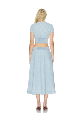 Free People Easy Does It Set in Blue. Size S. Also in XS, M, L, XL.