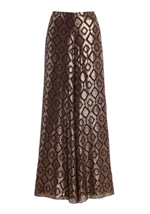 Alexis Maxine Metallic Jacquard Wide-Leg Pants - Moda Operandi