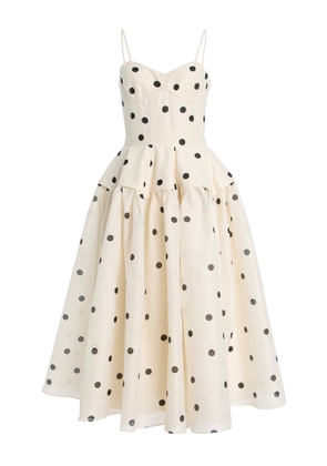 Alexis Parma Polka-Dot Crepe Midi Dress - Moda Operandi