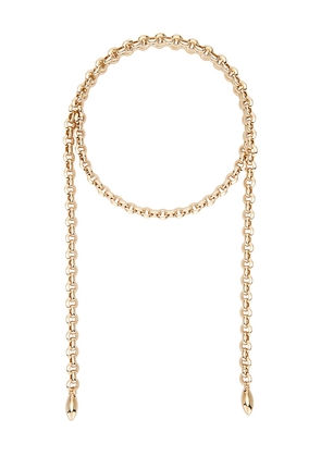 Jennifer Fisher 40 Link Wrap Around Necklace in Metallic Gold.