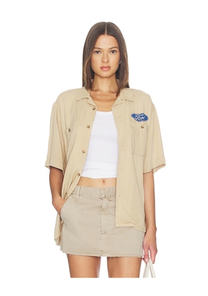 Junk Food Ford Mustang Camp Shirt in Brown. Size L. Also in M, S, XL/1X.