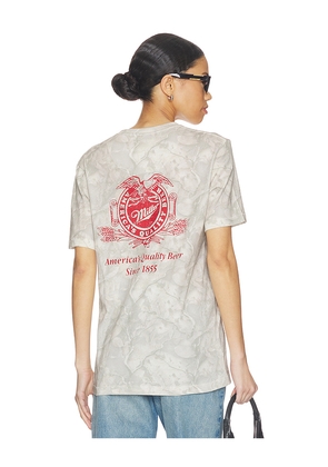 Junk Food Miller High Life Tee in Grey. Size L. Also in M, S, XL/1X, XS.