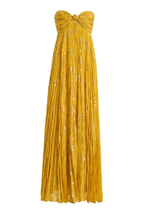 Alexis Soleil Knotted Fil Coupé Gown - Moda Operandi