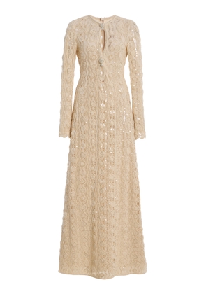 Alexis Niccola Beaded Cotton Macrame Maxi Dress - Moda Operandi