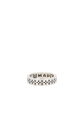 MAPLE Bandana Ring in Metallic Silver. Size 10. Also in 11, 7, 9.