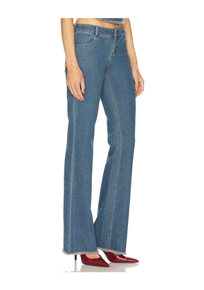 LOBA Samantha Lace Up Jeans in Blue. Size S. Also in M.