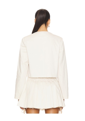 Milkwhite Crop Jacket in Ivory. Size L. Also in XS.